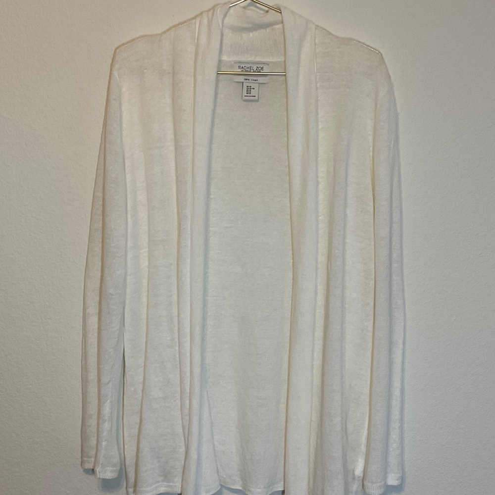Rachel Zoe Cream Open Front Cardigan XL - Picture 2 of 3